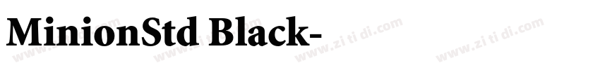 MinionStd Black字体转换